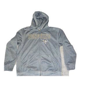 NHL Pittsburgh Penguins Hooded Fleece Lined Hockey Jacket Mens